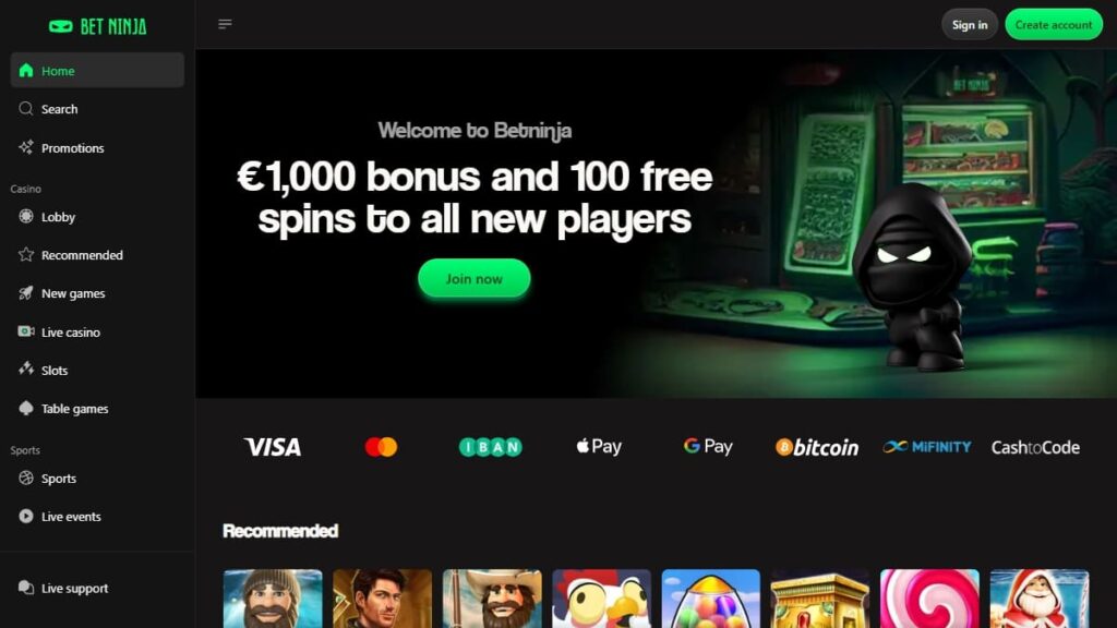 ervaringen met betninja online casino belgie