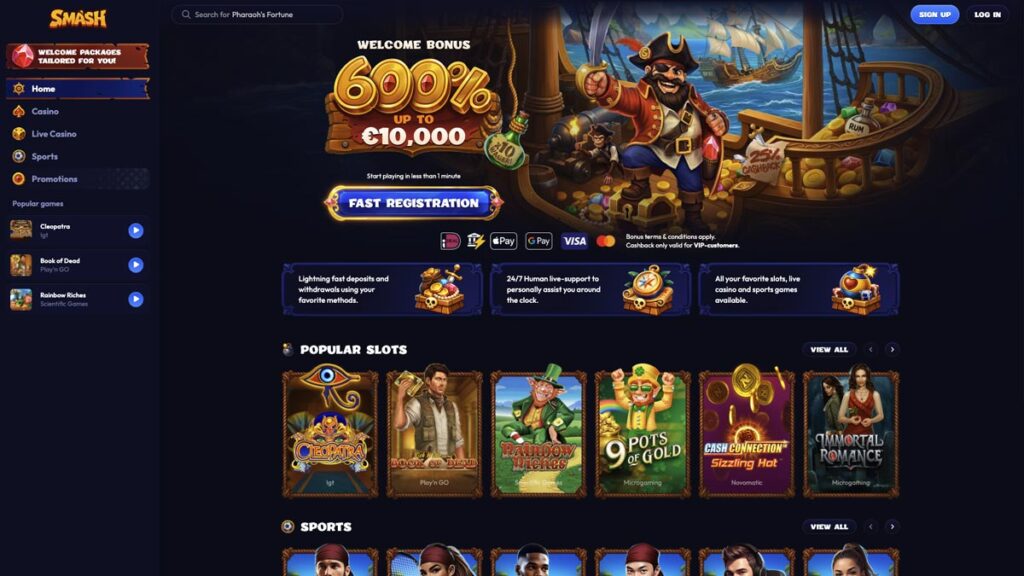 review over smash casino belgie